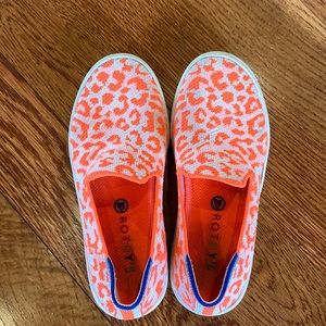 Rothy's Kid's Leopard Pink Loafer Sneaker Girl Sz2